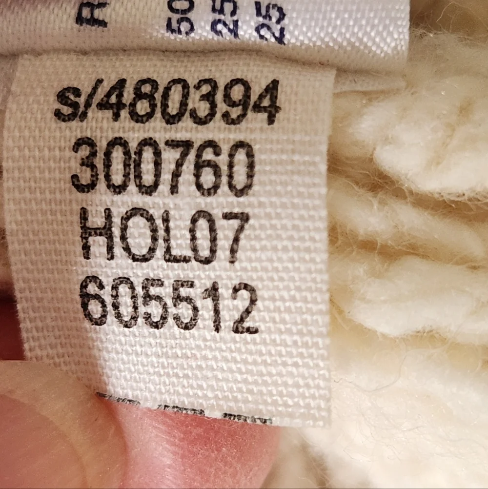 GAP Y2K Cream Cable Knit Cardigan Jacket M